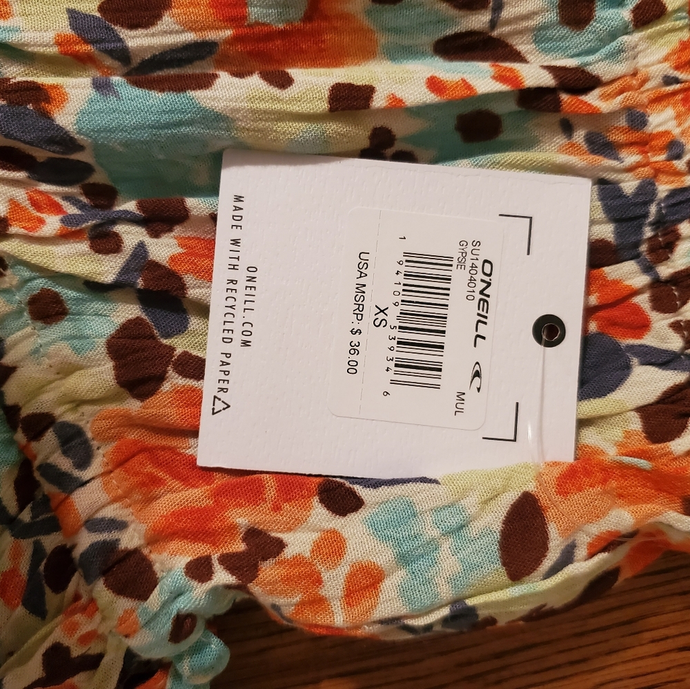 O'Neill strapless peplum top. Size XS. NWT - Picture 4 of 4